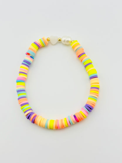 Ana colorful heist beads fresh water pearls with 18k beads bracelet