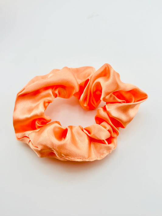 Orange sorbet charmeuse scrunchies