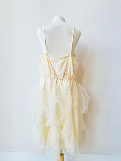 Lillie cream dress for girls with tulle