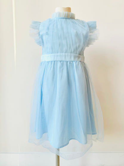 Indigo tulle dress for little girls