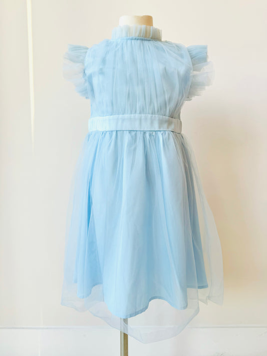 Indigo tulle dress for little girls