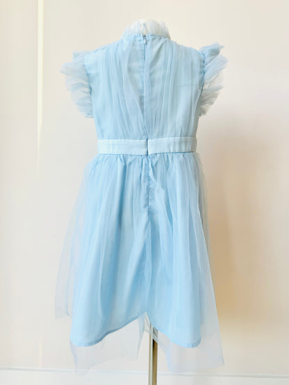 Indigo tulle dress for little girls