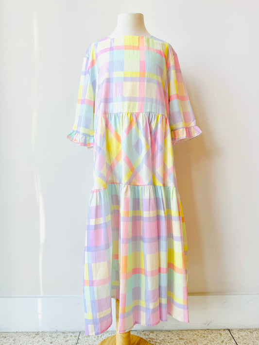 Valeria Plaid pastel rainbow colors