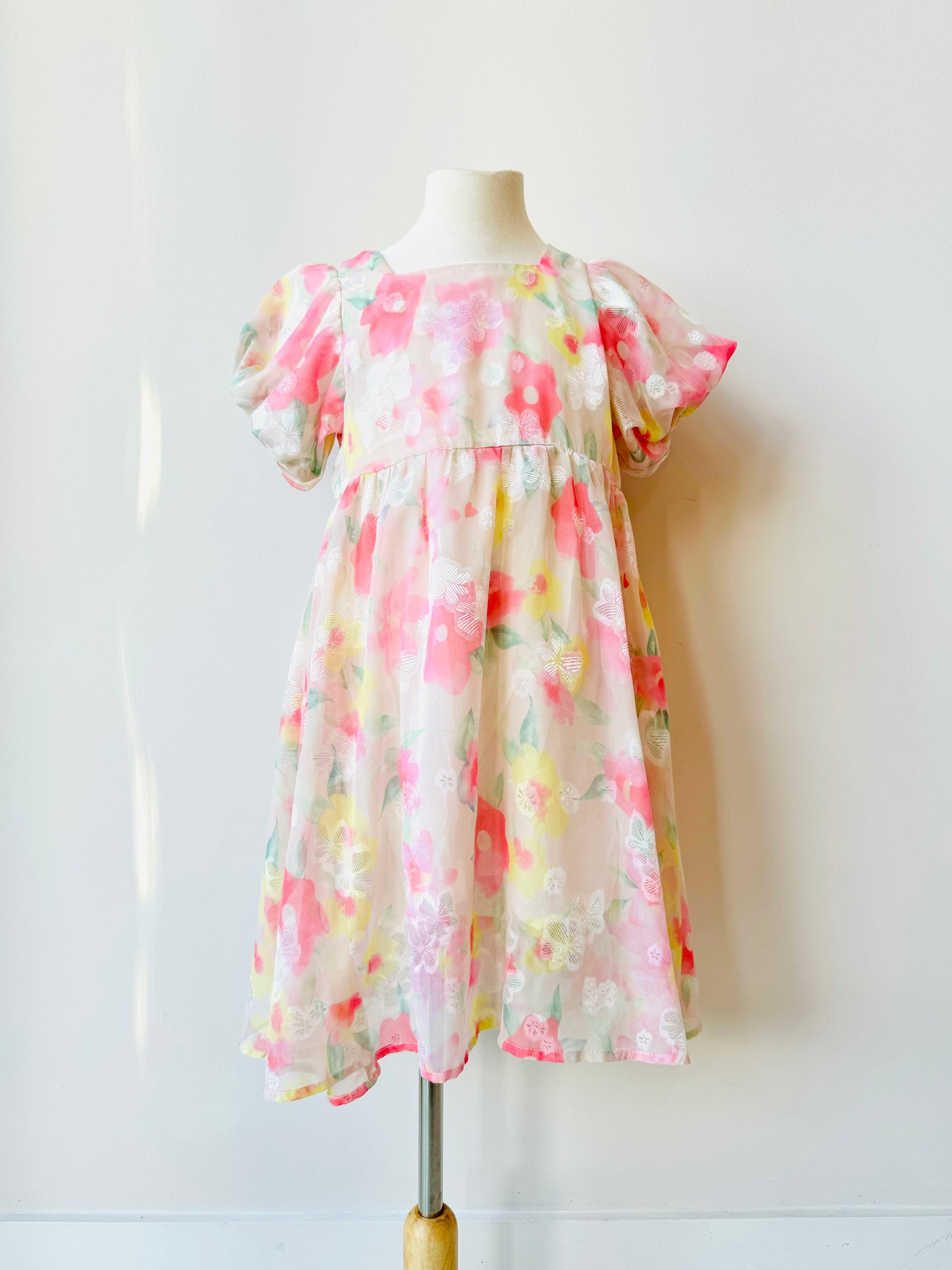 Cassandra floral texture dress for girls