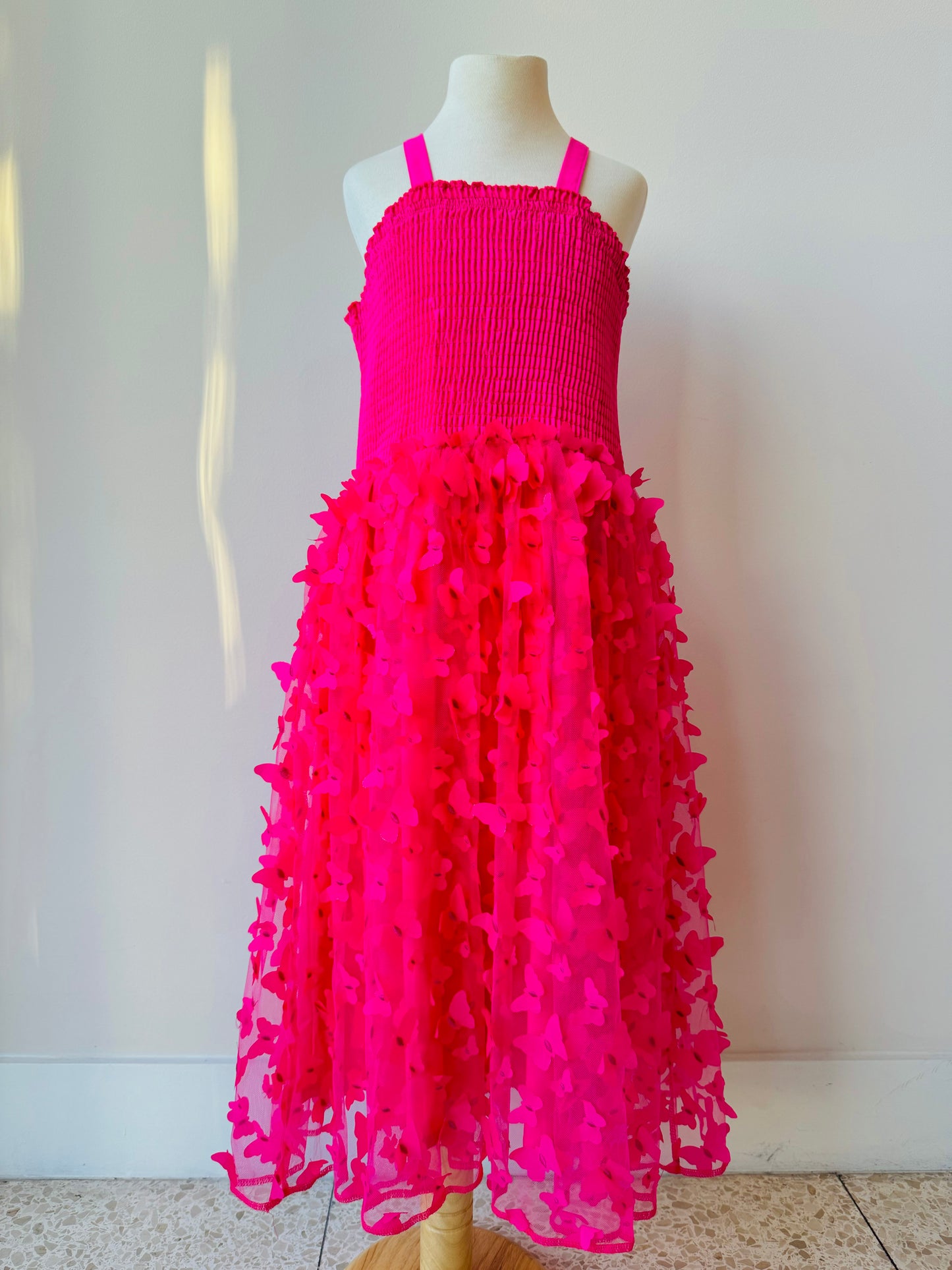 Rosalinda hot pink butterfly dress
