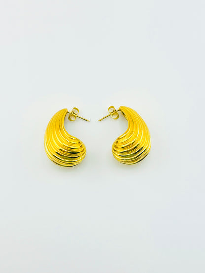 Iris rhinestone gold filled earrings