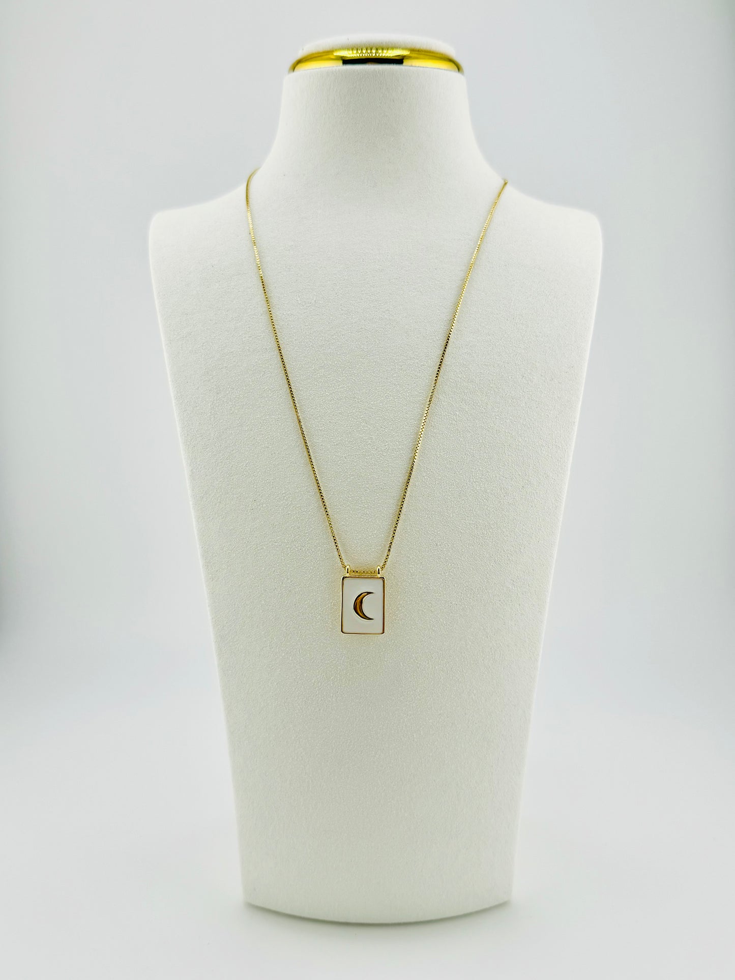 Moon 18k gold filled necklace