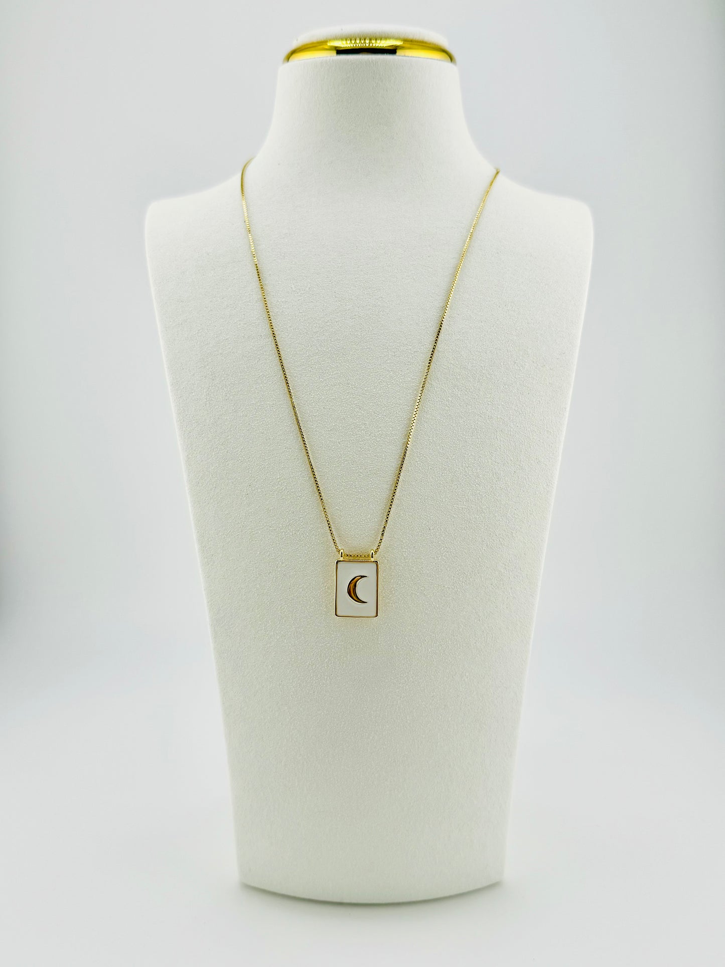 Moon 18k gold filled necklace