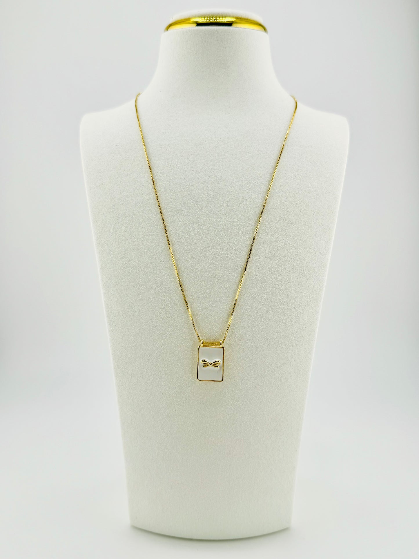 Coquette 18k gold filled necklace