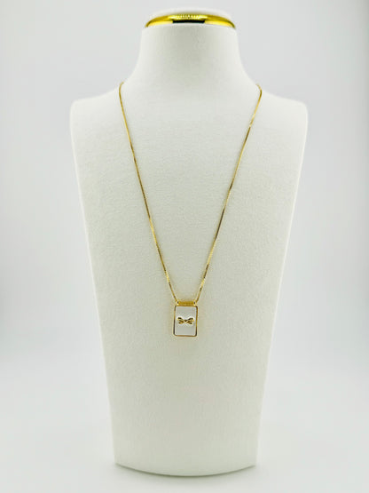 Coquette 18k gold filled necklace