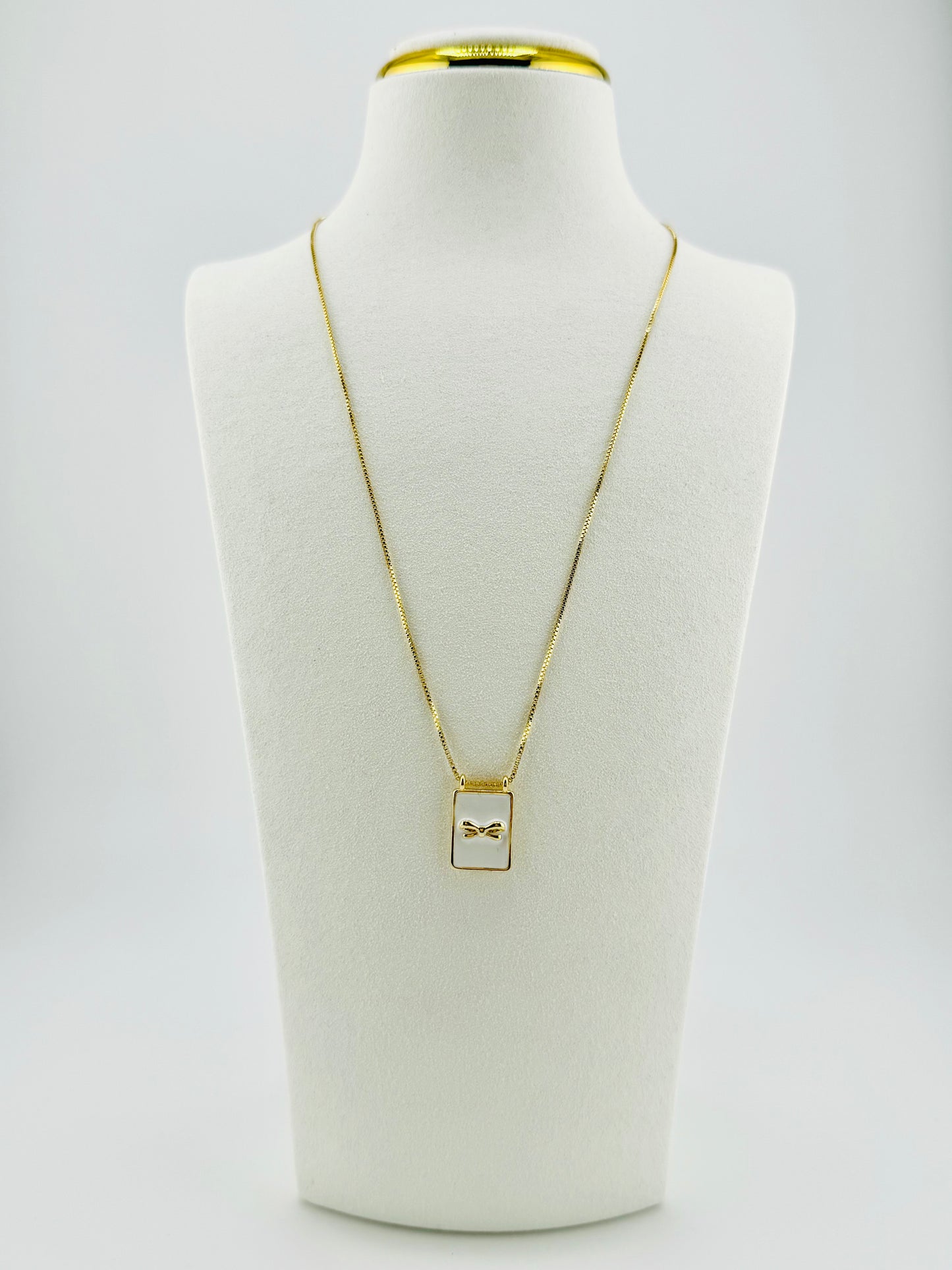 Coquette 18k gold filled necklace