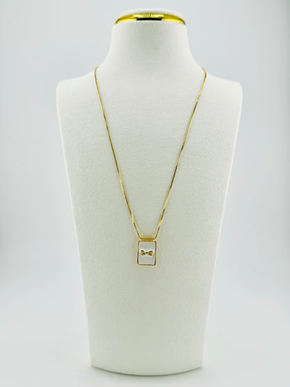 Coquette 18k gold filled necklace