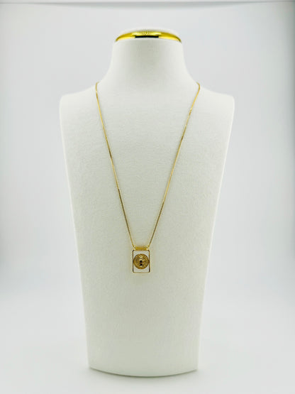 Saint Benedit 18k gold filled necklace