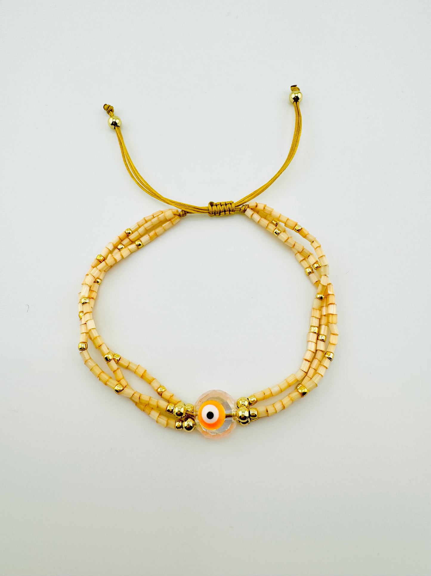 Sarah orange 18k gold filled bracelet