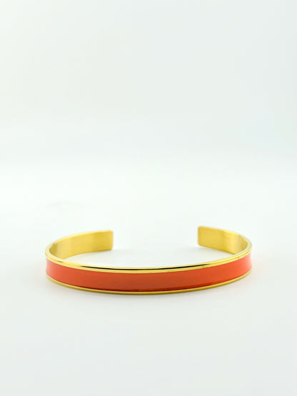 Kassandra orange 18k gold filled bangle bracelet