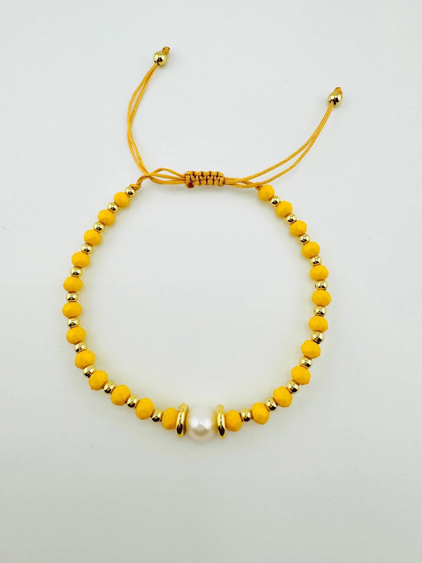 Elizabeth gold filled yellow beaded bracelet