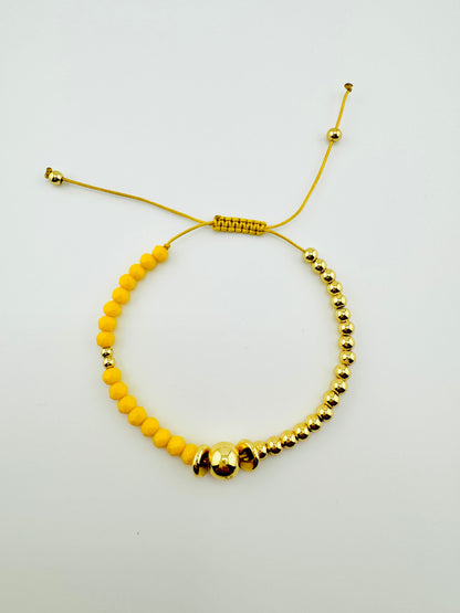 Ava yellow beaded 18k gold filled bracelet