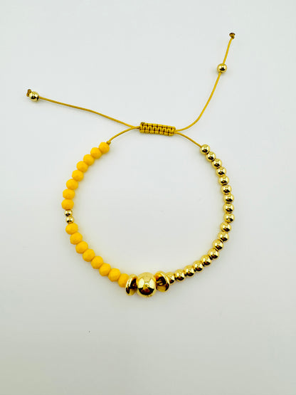 Ava yellow beaded 18k gold filled bracelet