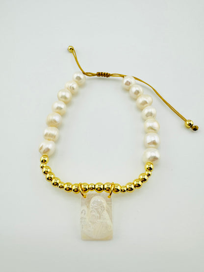 Stela fresh water pearls bracelet in gold filled