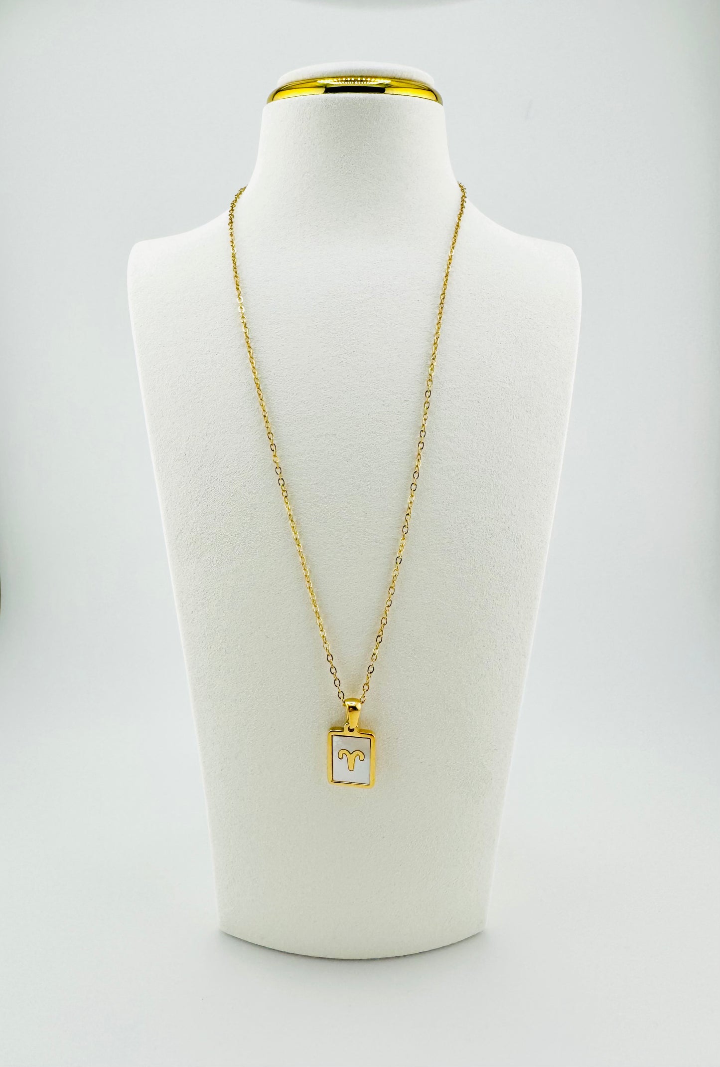 Aries gold filled zodiac sign necklace