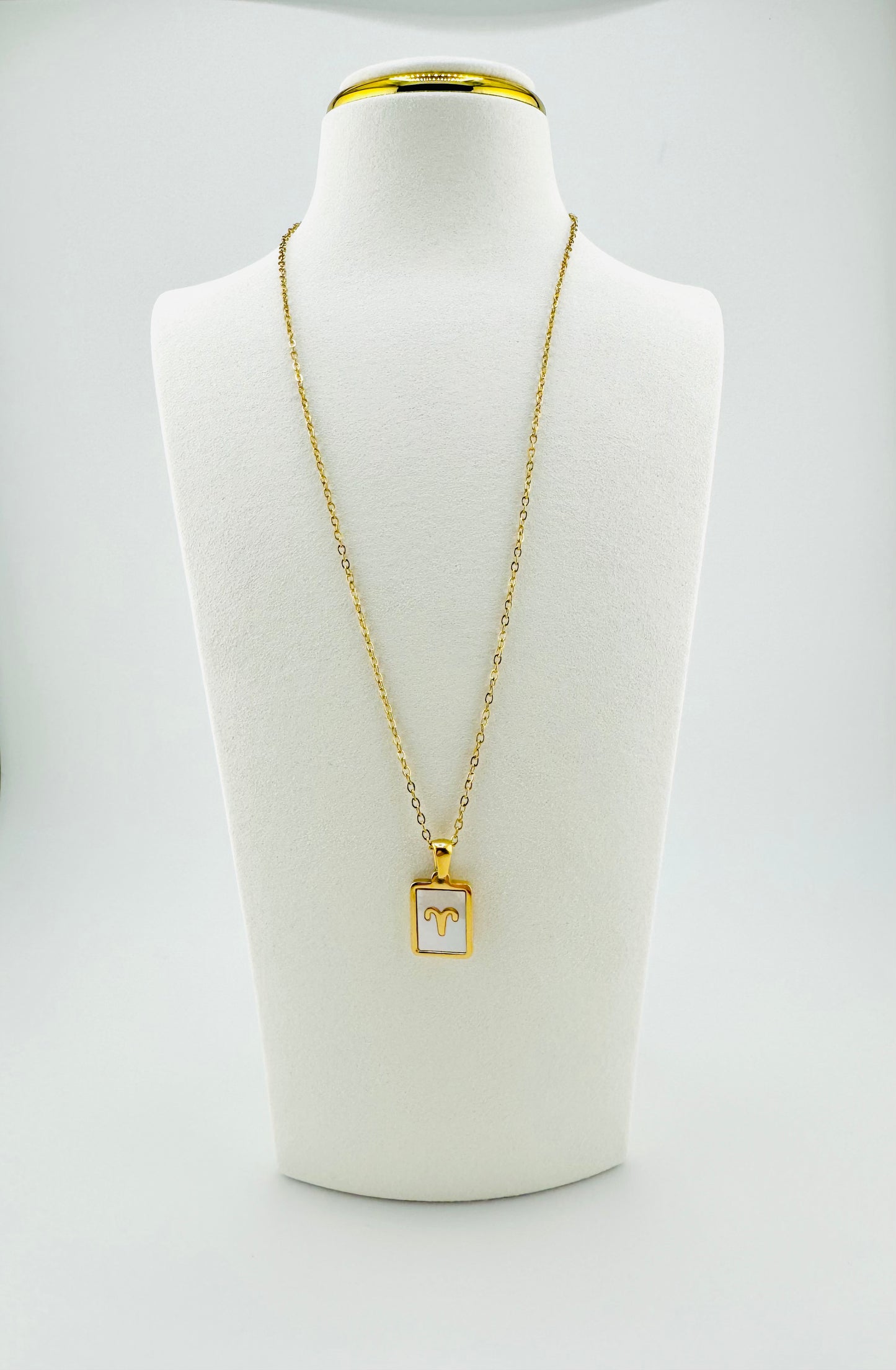 Aries gold filled zodiac sign necklace