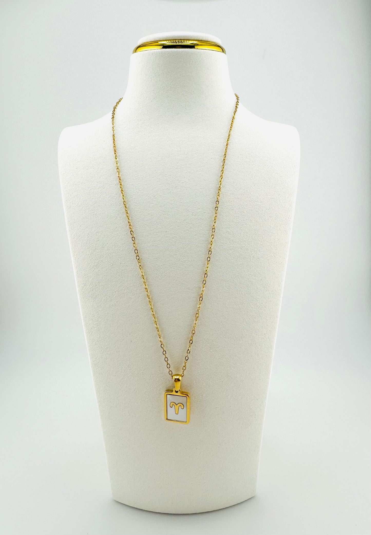 Aries gold filled zodiac sign necklace