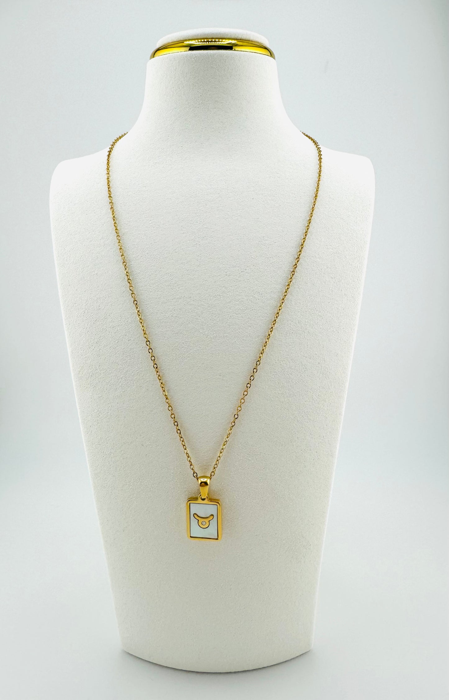 Taurus gold filled zodiac sign necklace