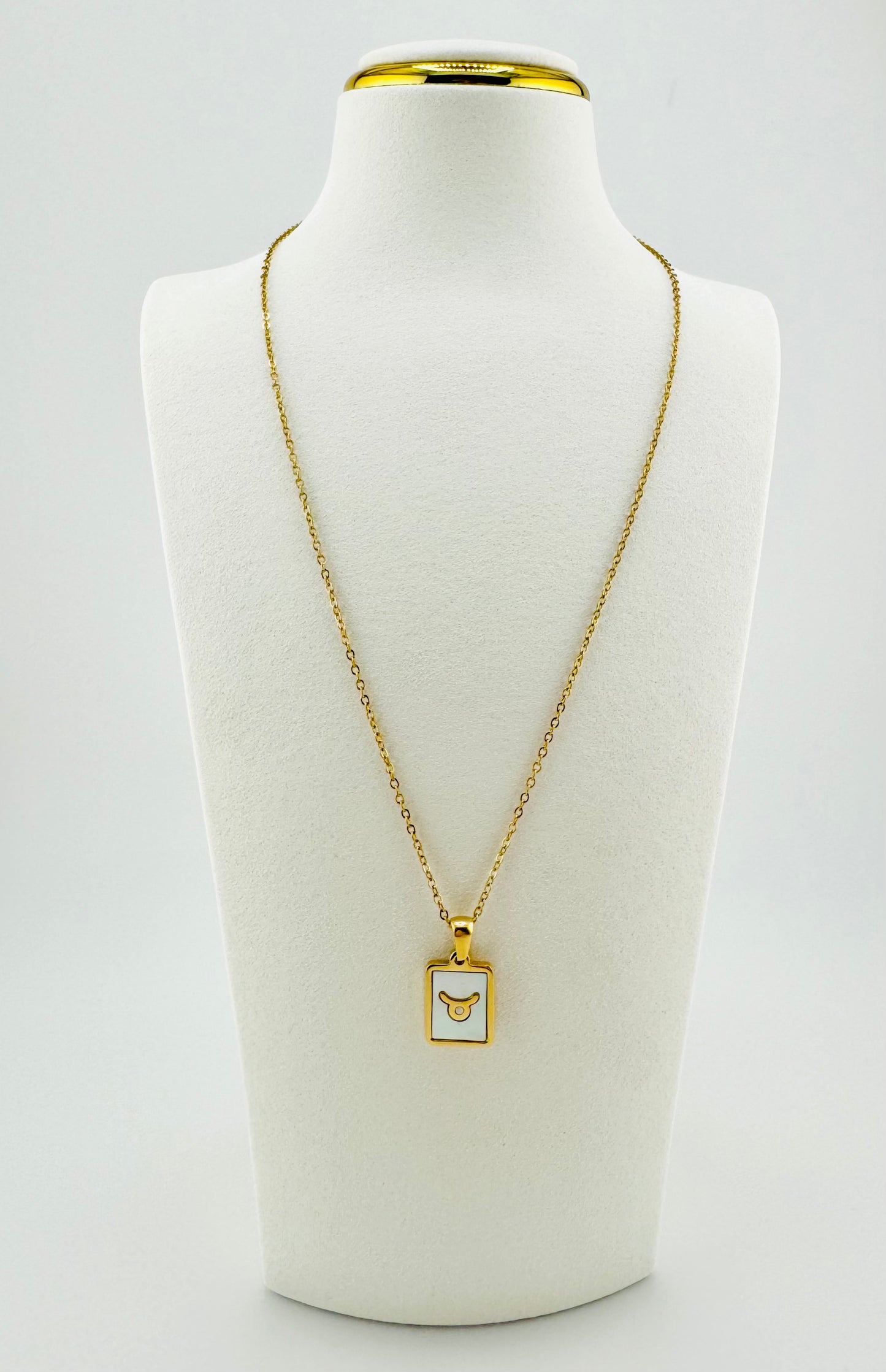 Taurus gold filled zodiac sign necklace