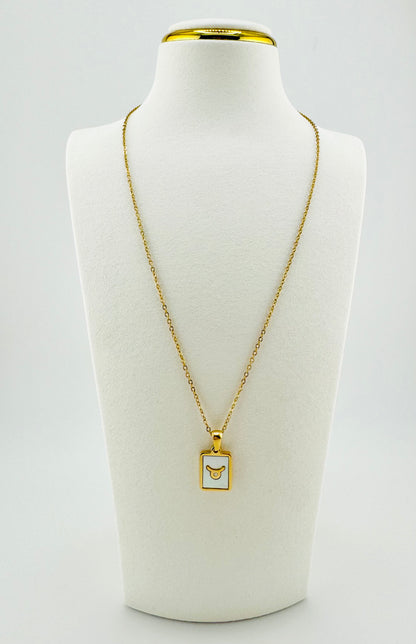 Taurus gold filled zodiac sign necklace