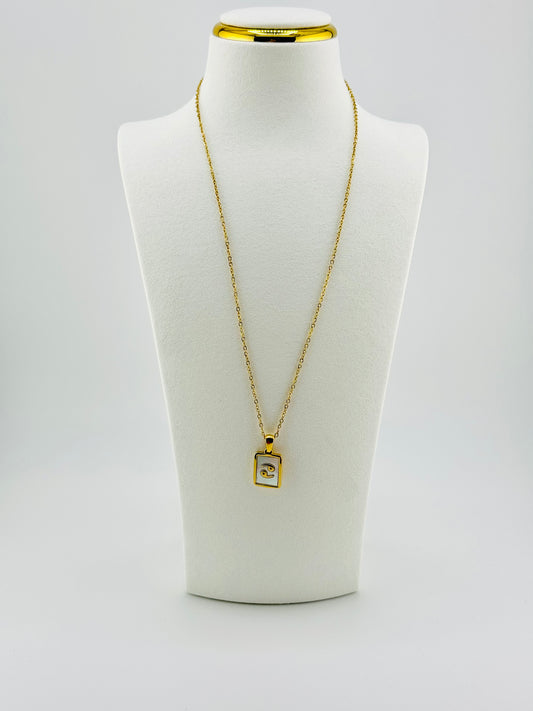 Cancer gold filled zodiac sign necklace