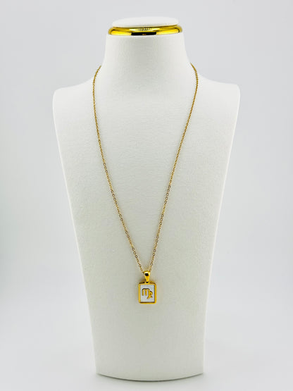 Virgo gold filled zodiac sign necklace