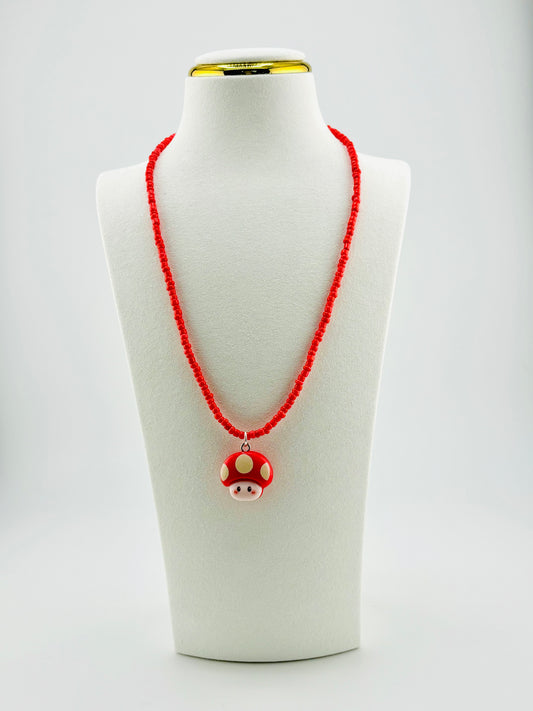Mario Brothers red necklace