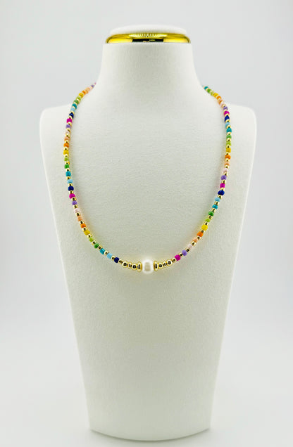 Gianna gold filled rainbow color 18k gold filled necklace