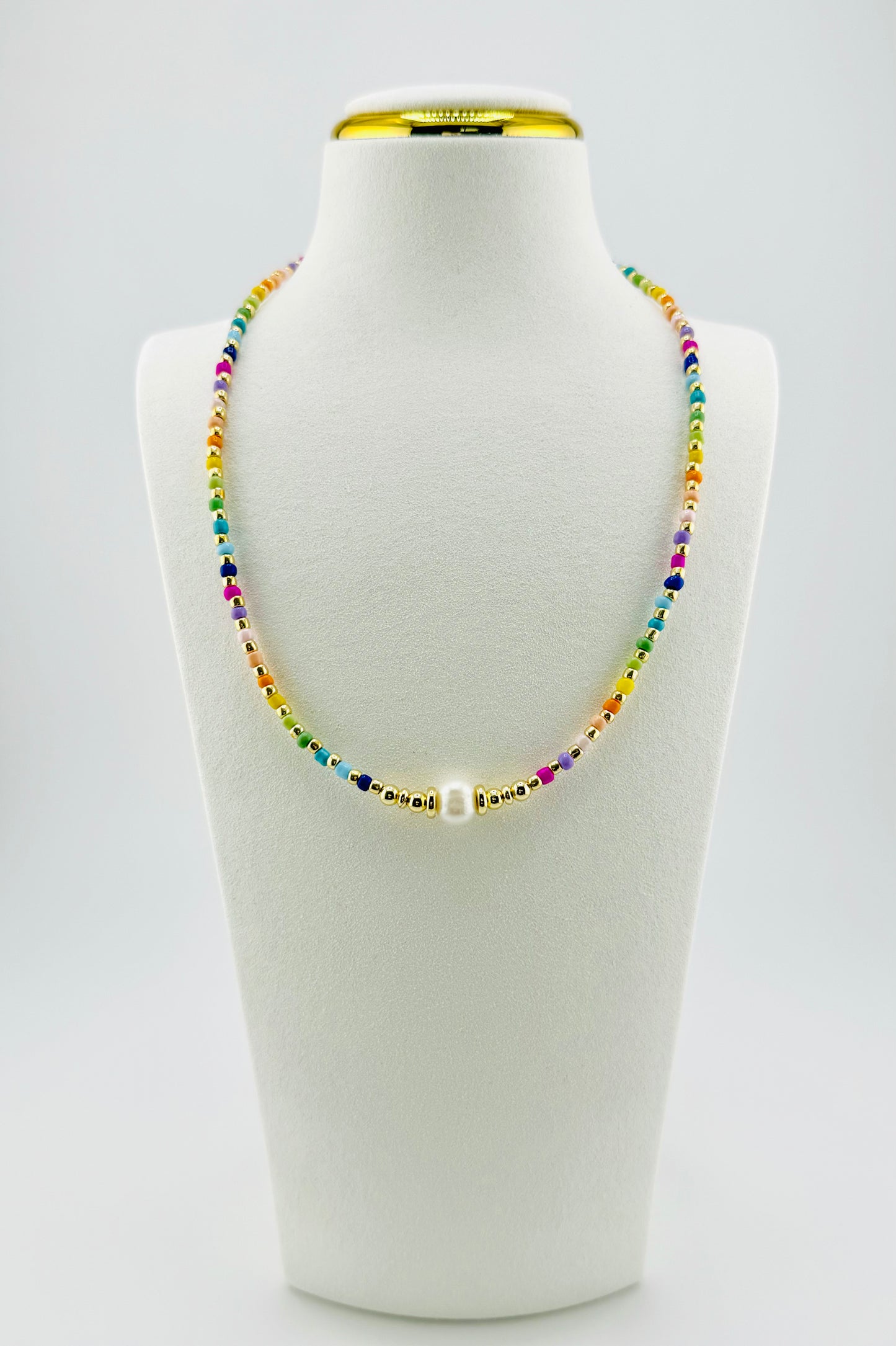Gianna gold filled rainbow color 18k gold filled necklace