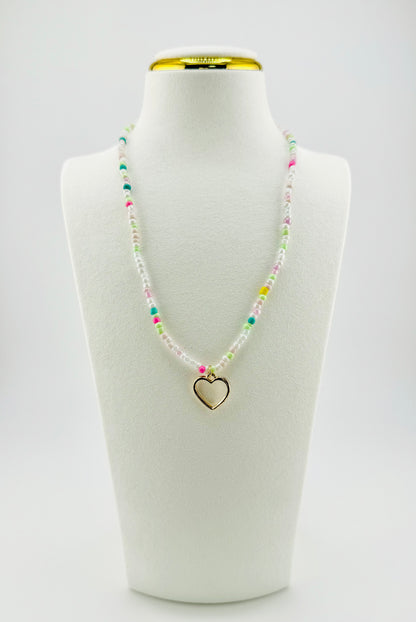 Avery pastel rainbow necklace in 18k gold filled necklace