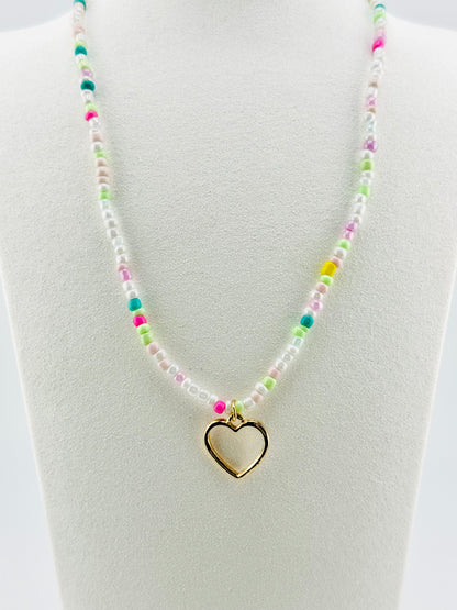 Avery pastel rainbow necklace in 18k gold filled necklace