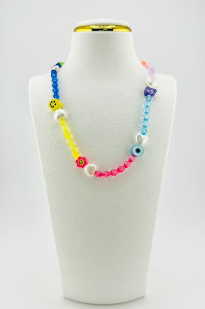 Elena colorful necklace with rubber beads