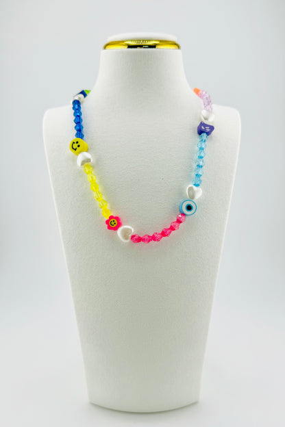 Elena colorful necklace with rubber beads