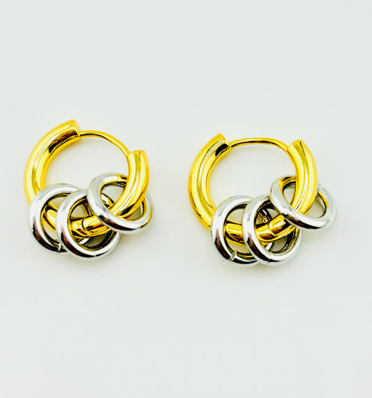 Sasha Silver and 18k gold Peruvian earrings