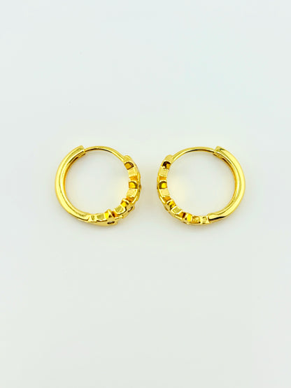 Stargaze 18k gold filled hoops with cubic zirconia earrings