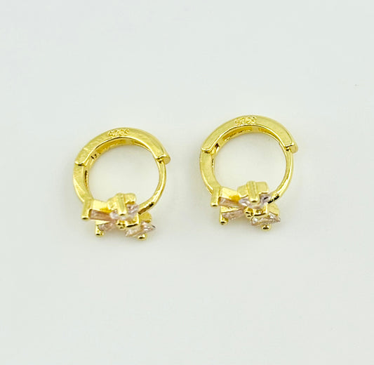 Amina 18k gold filled cubic zirconia earrings