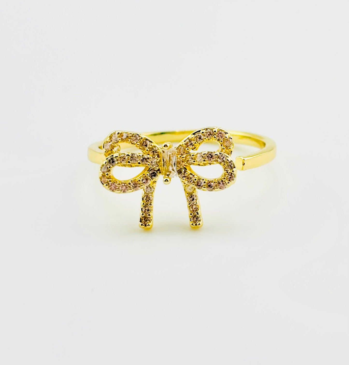 Coquete 18k gold filled ring with rhinestones