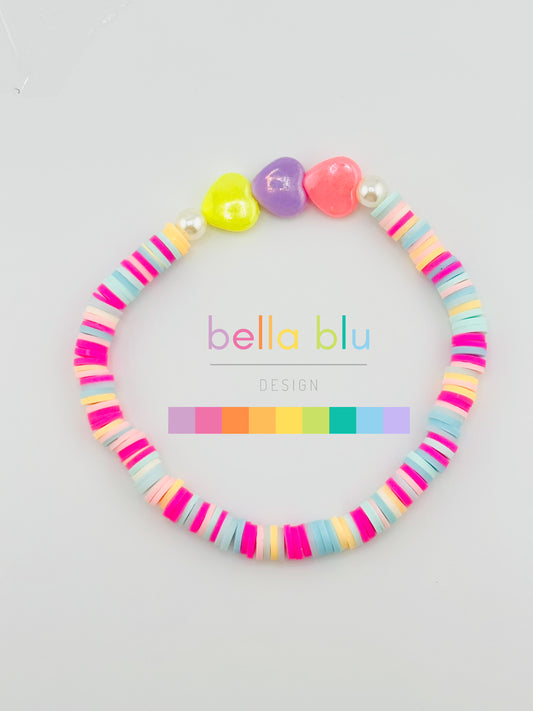Eva colorful bead bracelet with elastic