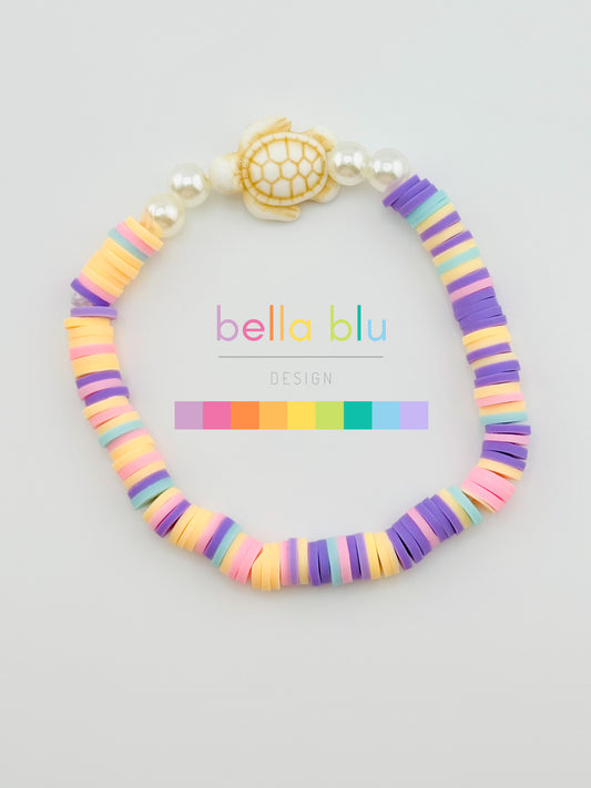 Rafaela purple multicolor stretch bracelet