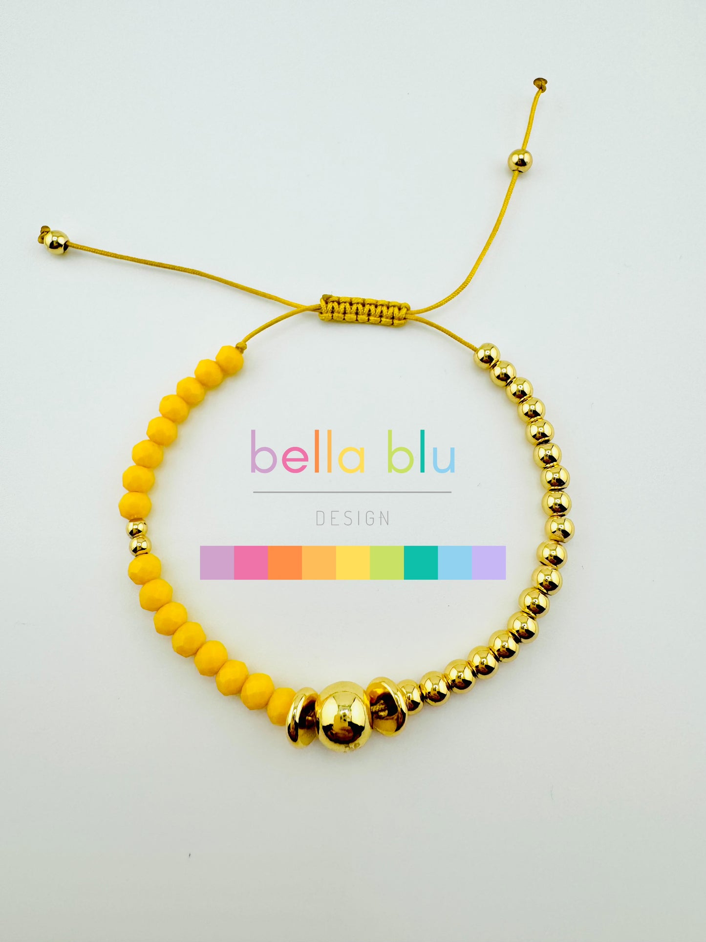 Ava yellow beaded 18k gold filled bracelet