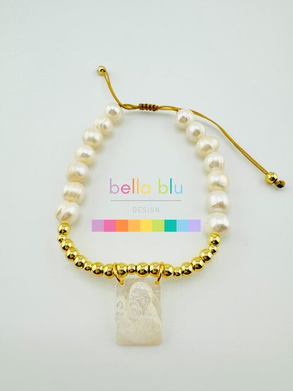 Stela fresh water pearls bracelet in gold filled